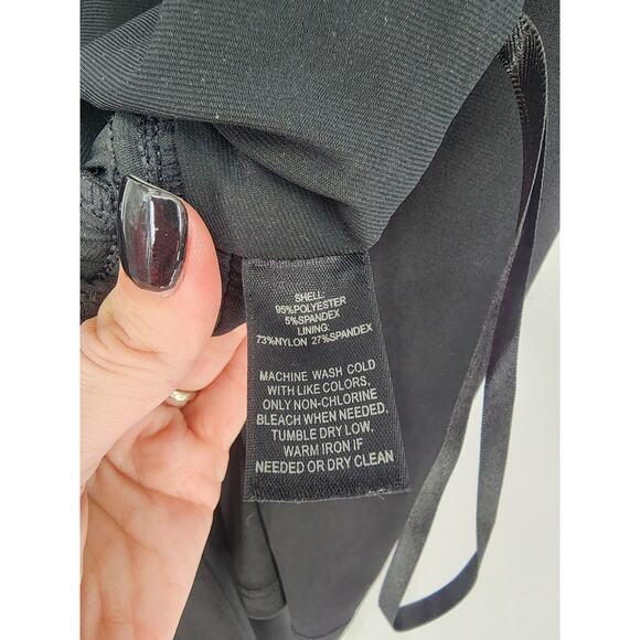 White House Black Market Black Midi Bodycon Dress Women's Size 10 - Picture 8 of 10